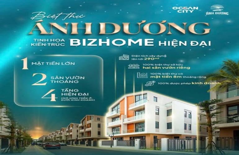 BIỆT THỰ TỨ LẬP ÁNH DƯƠNG - TINH HOA KIẾN TRÚC BIZHOME HIỆN ĐẠI
